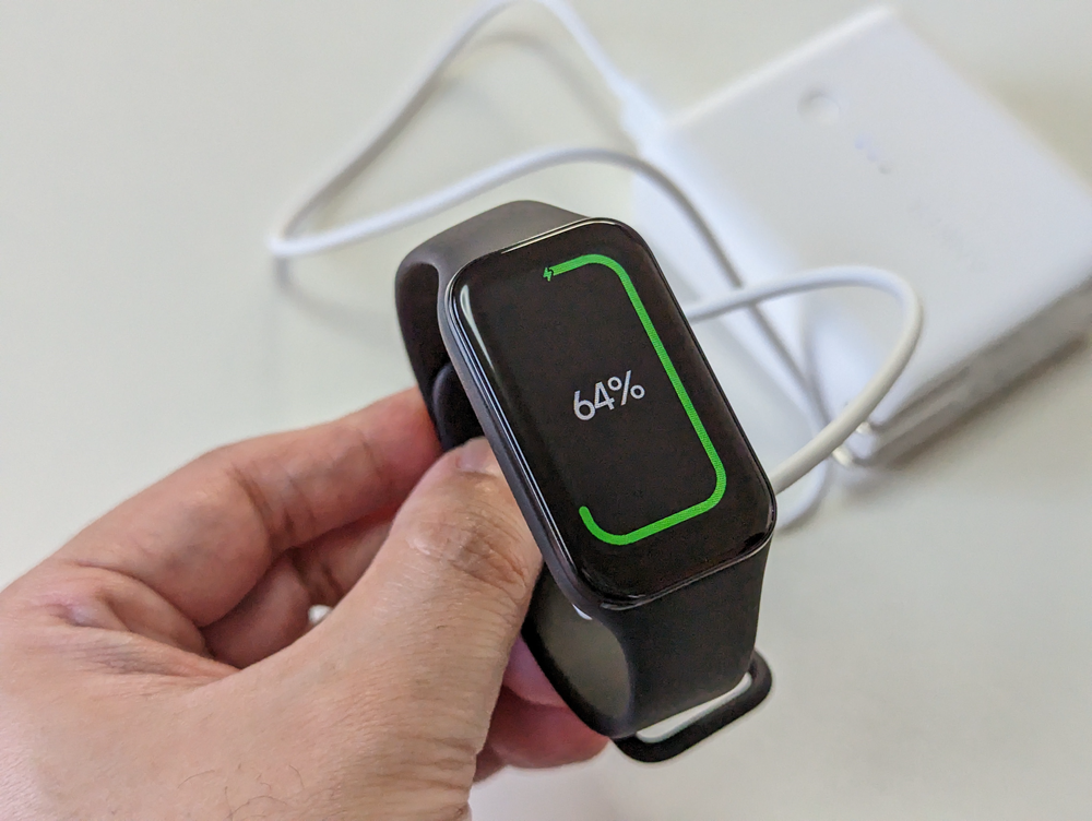Redmi Smart Band 2の充電中の画面